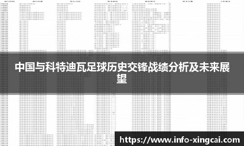中国与科特迪瓦足球历史交锋战绩分析及未来展望